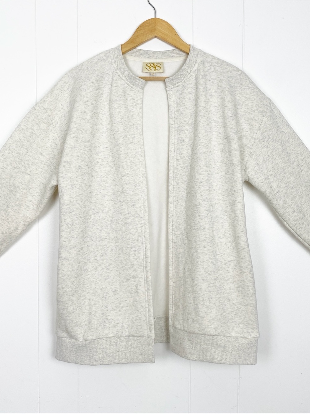 SSYS The Label Sweatshirt Cardigan Women's Size XS/Small Fleece Line Open Front - Picture 6 of 9